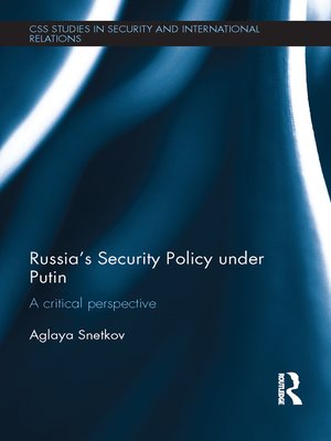 cover image of Russia's Security Policy under Putin